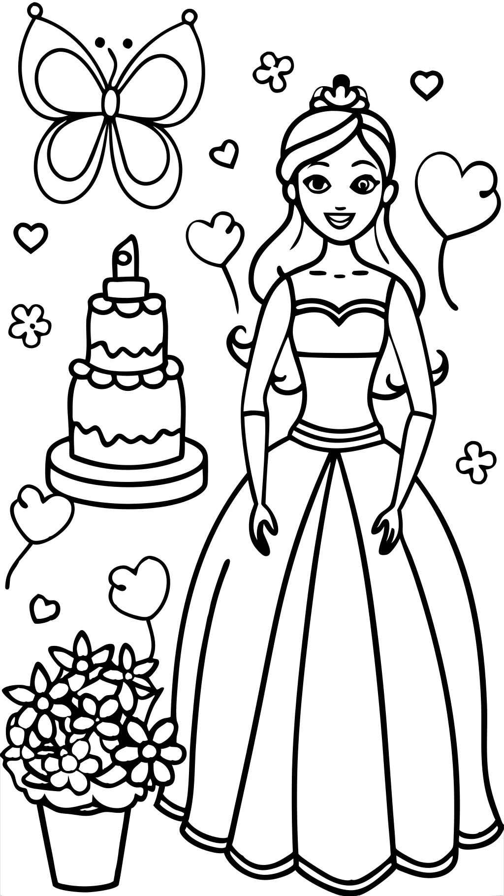 Páginas para colorear de boda de Barbie